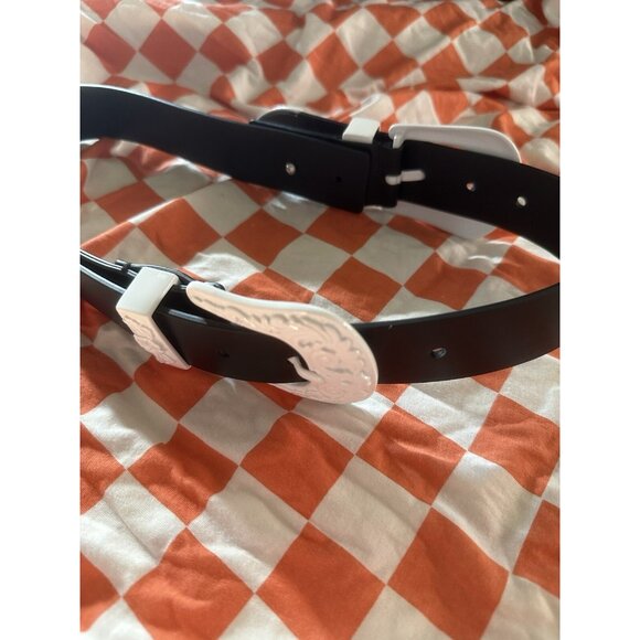Casablanca Cowboy Belt Black Leather Italy